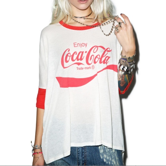 WILDFOX Coca Cola Coke Tee Top NWT S red T-Shirt - Picture 1 of 5
